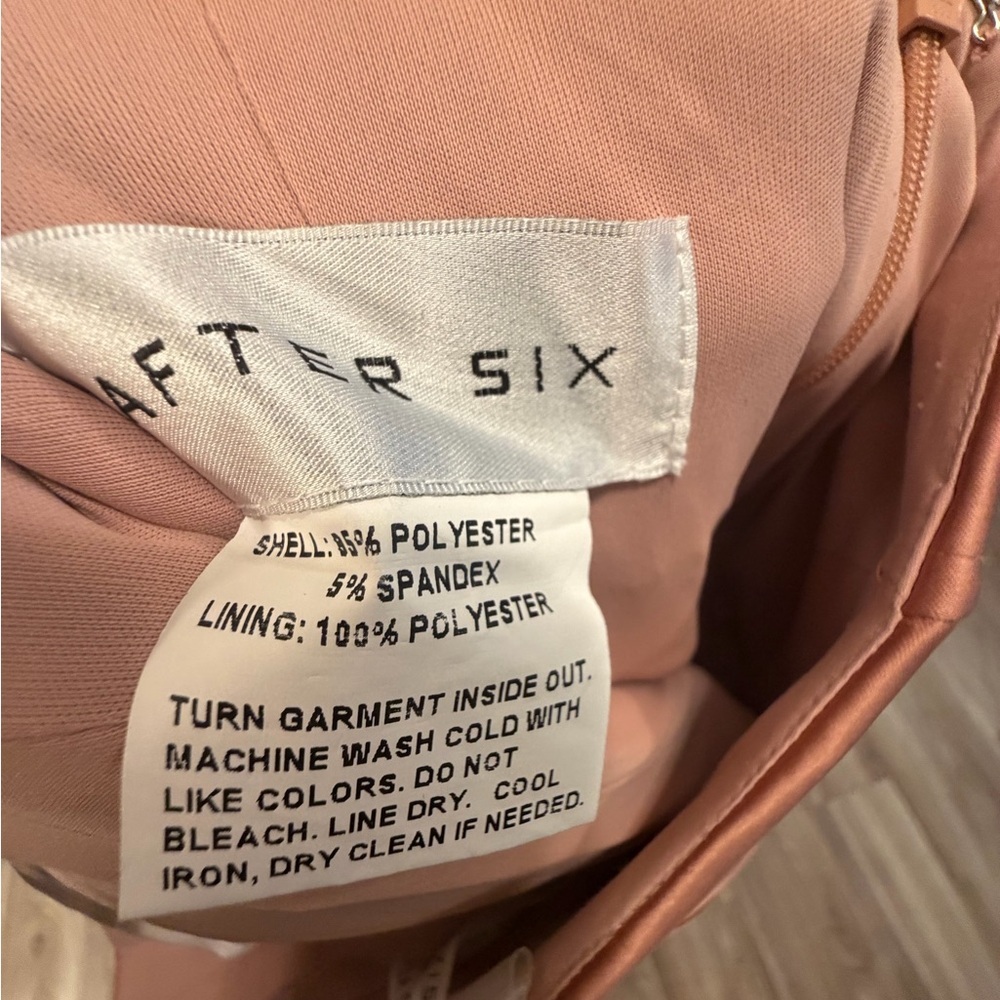 New After Six Corset Strapless Charmeuse Gown in color Copper Penny - Picture 5 of 11